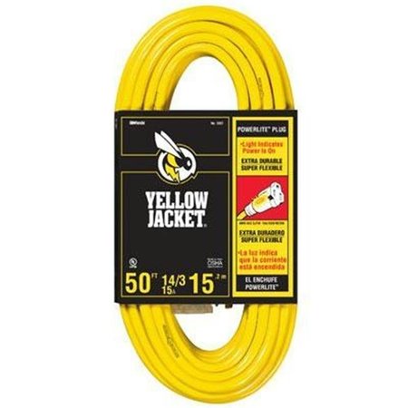 SOUTHWIRE Coleman Cable 2887 50 ft. Sjtw Yljkt Lighted End Ext 2887